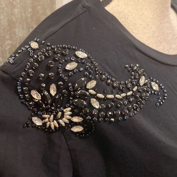Sandro crystal embellished cotton tee, L - Picture 6 of 12